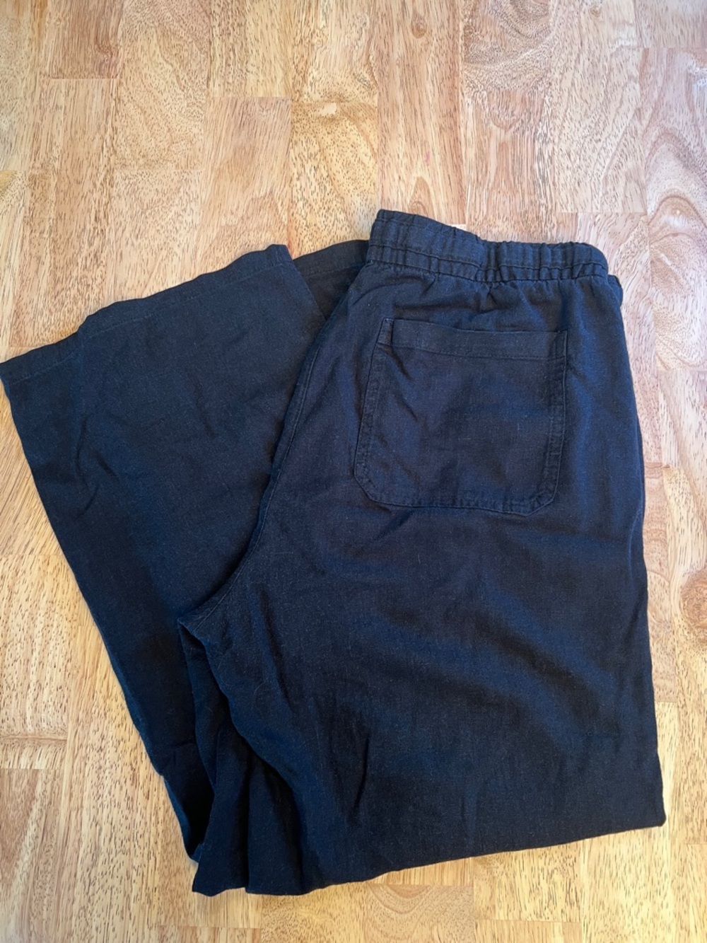 Old Navy Linen/Rayon Blend Wide Leg Draw-string Pants size M - Picture 3 of 16